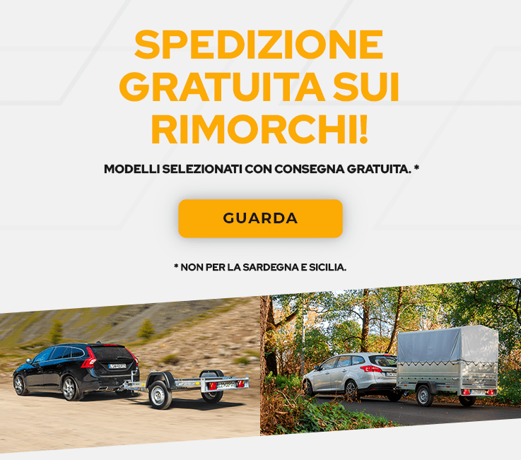 Spedizione gratuita sui rimorchi!